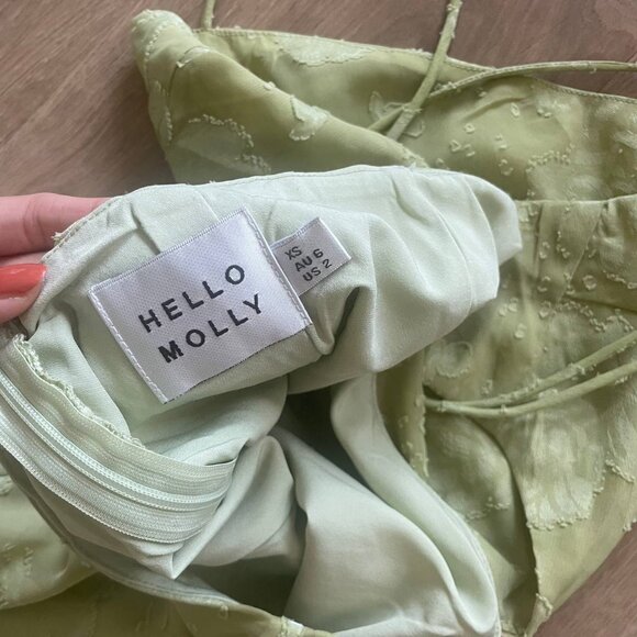 Hello Molly Rainbow Glow Midi Dress Sage - Picture 6 of 6